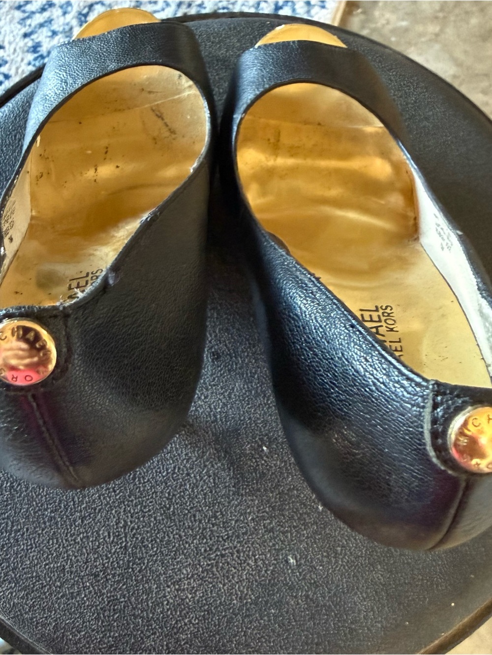 Michael Kors Black Peep-Toe Platform Stilettos - Picture 4 of 5